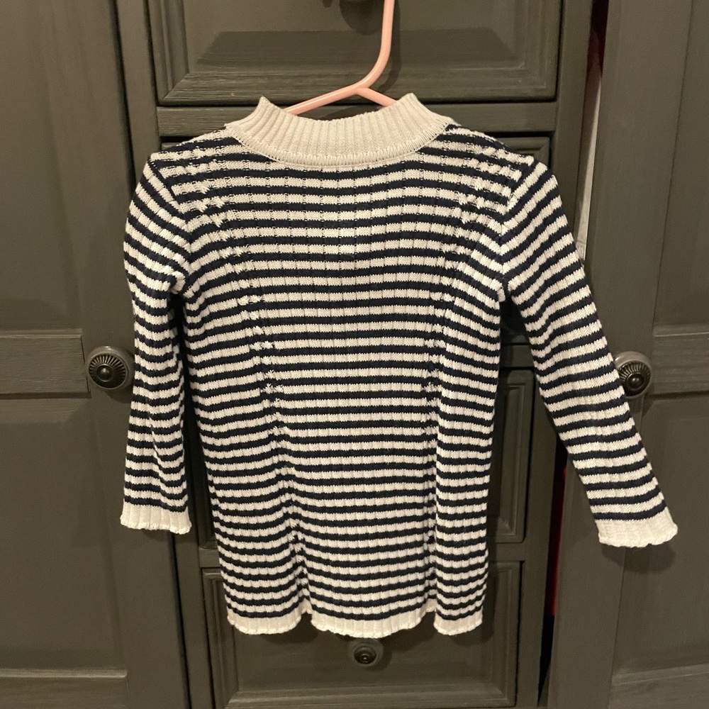 Janie and Jack navy and cream sweater dress in size 12-18 months